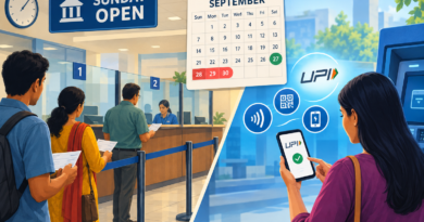 Illustration of a bank opening on Sunday, September 27, as customers prepare cash, cheques and digital payments before a three-day strike.