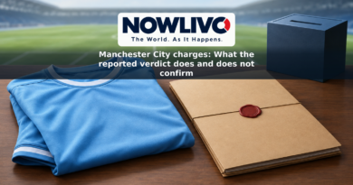 Illustration of a sky-blue football shirt beside a sealed case file with an empty decision box.