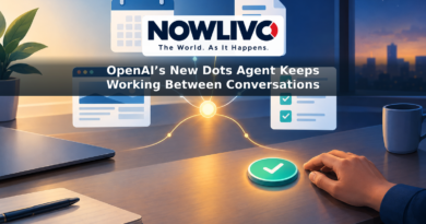 Conceptual illustration of an AI agent connecting work tools while a person retains an approval control.