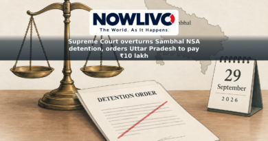 Illustration of justice scales, a cancelled detention order and a September 29 calendar beside an outline of Uttar Pradesh.