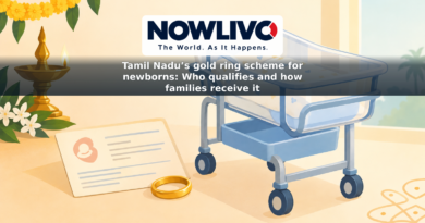 Conceptual illustration of a gold ring beside a newborn’s hospital cradle and a registration card.