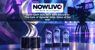 Conceptual illustration of a silver music-award trophy, video frames and stage lights representing the 2026 MTV Video Music Awards.
