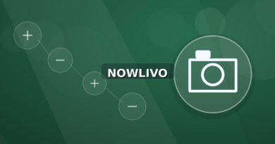 Colourful editorial illustration showing camera symbolism for video and connected topics, with centred NOWLIVO watermark.