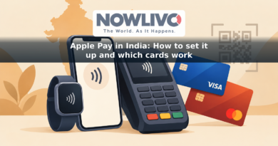 Illustration of a phone and smartwatch near a contactless terminal, representing eligible credit-card payments in India.