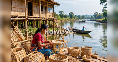 Editorial illustration relating to assam tea tourism: what the state guides reveal about responsible visits, showing a scene of everyday Indian life