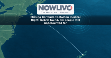 Illustrated map showing a medical flight route from Bermuda toward Boston and an abstract search area off Nantucket.