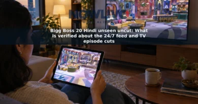 A viewer compares a reality-show stream on a tablet with an episode playing on a television.