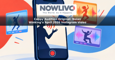 Illustration of a simple audition video on a phone surrounded by smaller screens representing later audio and dance remixes.