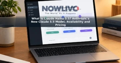 Laptop displaying model-selection cards for Claude Haiku 5.5, Sonnet 5.5 and Opus 5.5 on a desk.