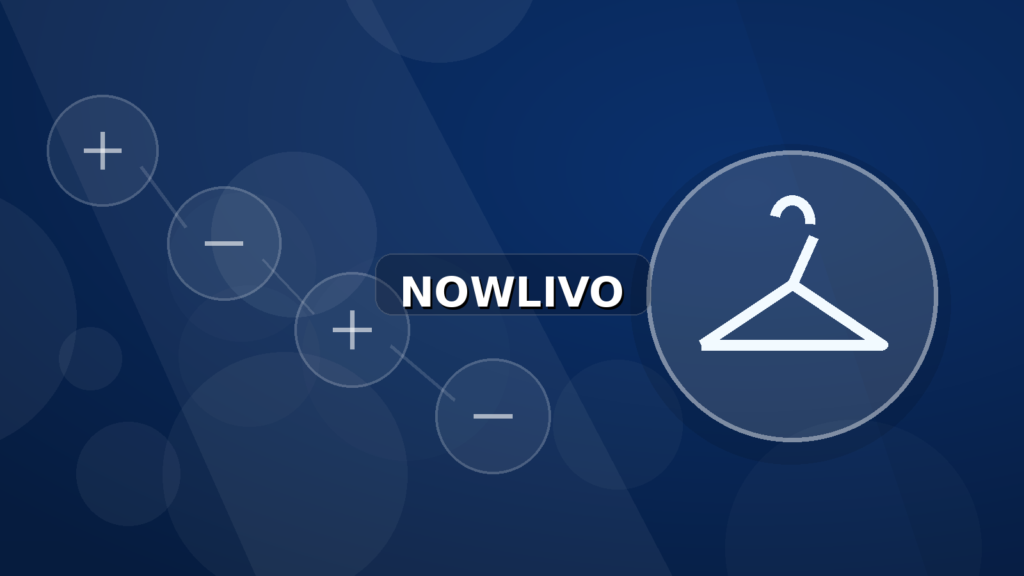 Colourful editorial illustration showing hanger symbolism for fashion and connected topics, with centred NOWLIVO watermark.