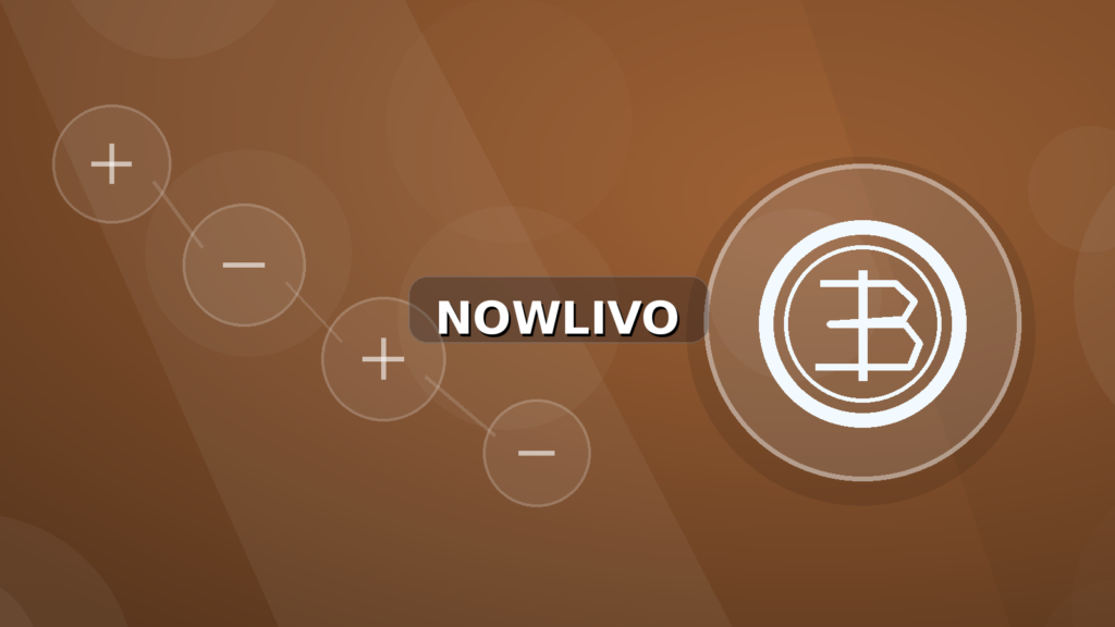 Colourful editorial illustration showing coin symbolism for crypto and connected topics, with centred NOWLIVO watermark.