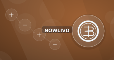 Colourful editorial illustration showing coin symbolism for crypto and connected topics, with centred NOWLIVO watermark.