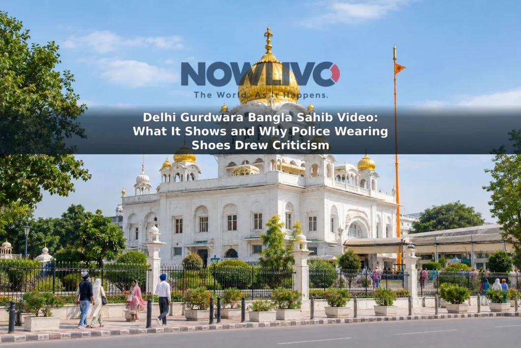 Illustration of the exterior and golden dome of Gurdwara Bangla Sahib in New Delhi