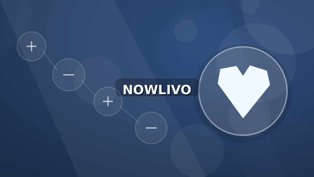 Colourful editorial illustration showing heart symbolism for health and connected topics, with centred NOWLIVO watermark.