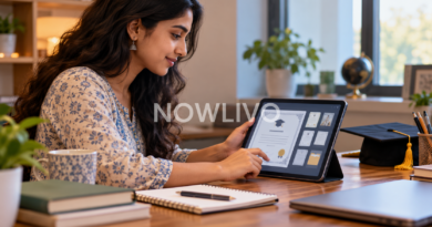 Indian student checking a digital certificate on a tablet