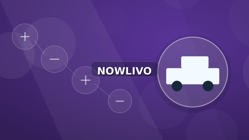 Colourful editorial illustration showing racecar symbolism for formula one and connected topics, with centred NOWLIVO watermark.