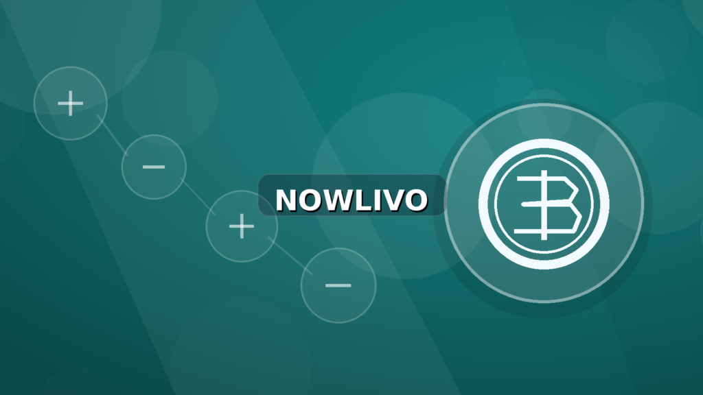 Colourful editorial illustration showing coin symbolism for crypto and connected topics, with centred NOWLIVO watermark.