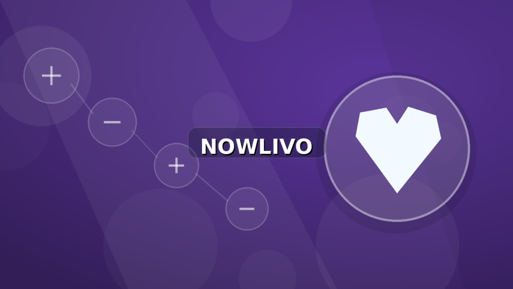 Colourful editorial illustration showing heart symbolism for health and connected topics, with centred NOWLIVO watermark.