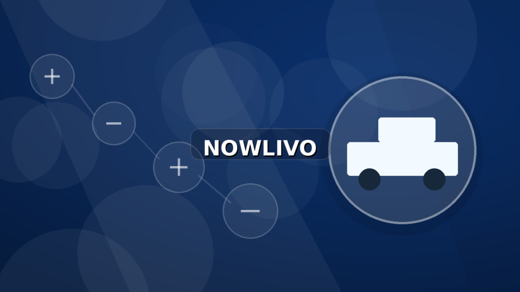 Colourful editorial illustration showing racecar symbolism for formula one and connected topics, with centred NOWLIVO watermark.
