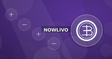 Colourful editorial illustration showing coin symbolism for crypto and connected topics, with centred NOWLIVO watermark.