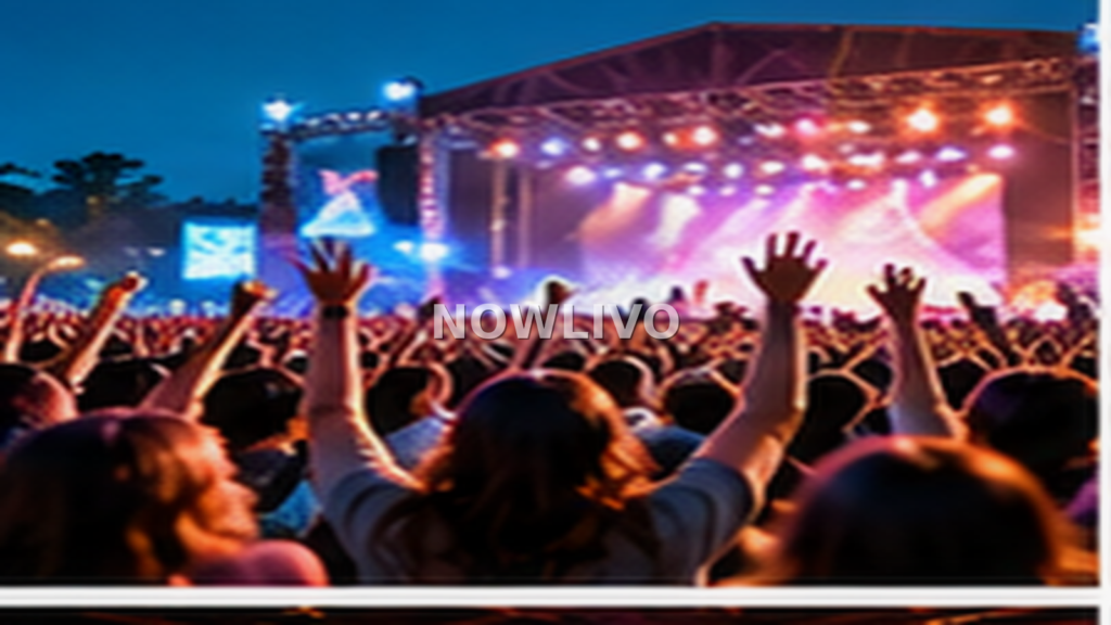Editorial illustration of ticket tiers, stage production and crowd experience, representing the topic how festival concerts are changing the live entertainment experience in india.