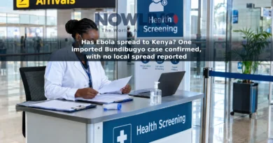 Illustrative airport health-screening station representing Kenya’s response to an imported Bundibugyo virus case