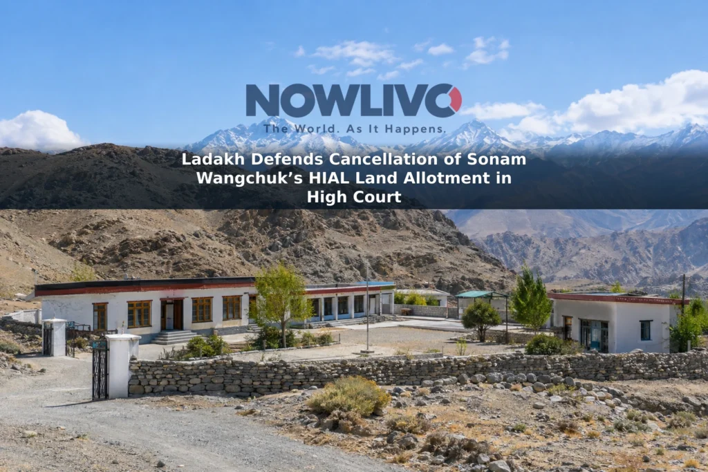 Illustrative view of an unmarked campus in Ladakh’s high-altitude landscape