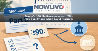 Illustration of a Part B coverage card, October calendar, $90 symbol, and possible direct-deposit and mailed-check routes beside an eligibility checklist.