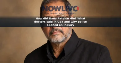 Commemorative editorial-style portrait of actor Nana Patekar against a neutral background.