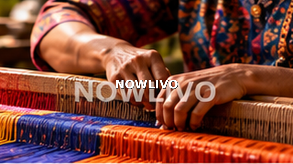 Indian artisan working with brightly coloured handloom threads on a traditional weaving loom