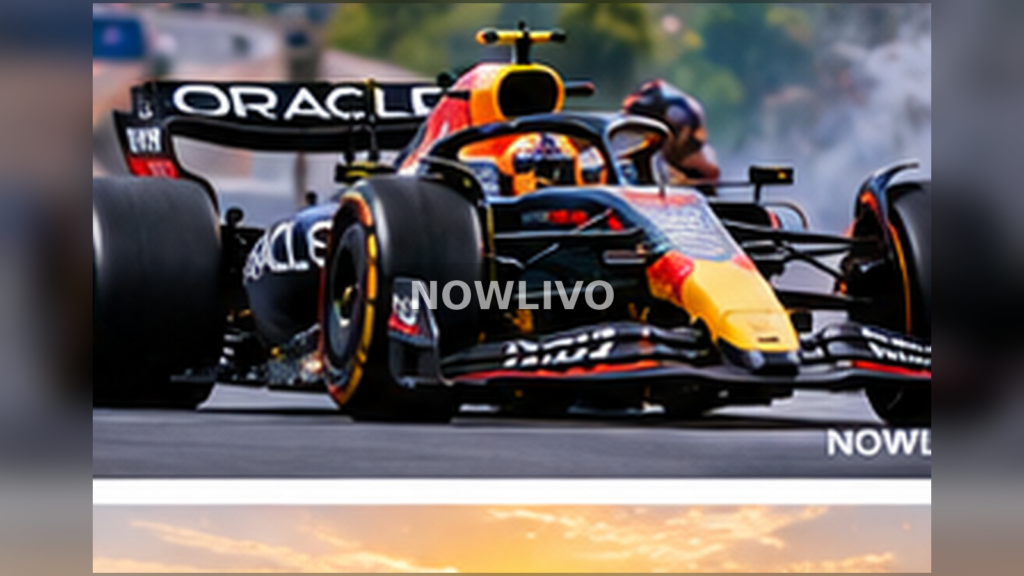 Formula-style racing cars negotiating a dramatic uphill circuit corner at Austin, Texas
