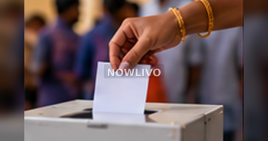 Indian election officials organizing ballot documents in a neutral administrative office