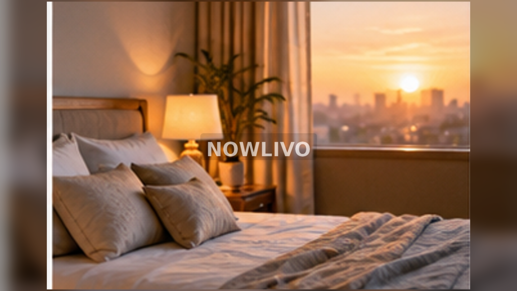 Warm sunrise light entering a quiet bedroom, illustrating changes in sleep and daily routines