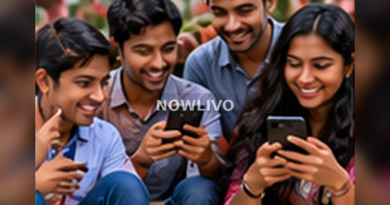 Group of friends using smartphones to explore topics receiving attention online