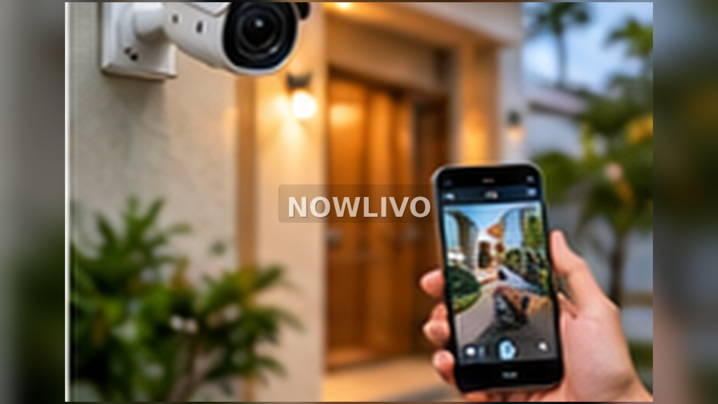 Security camera feed displayed on a smartphone, illustrating the need to check visual evidence