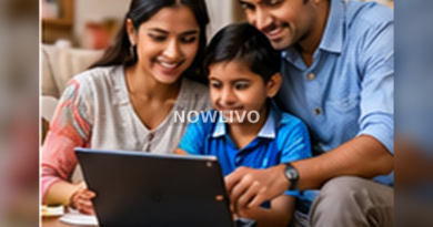 Family using a laptop together at home, illustrating international appointment scheduling