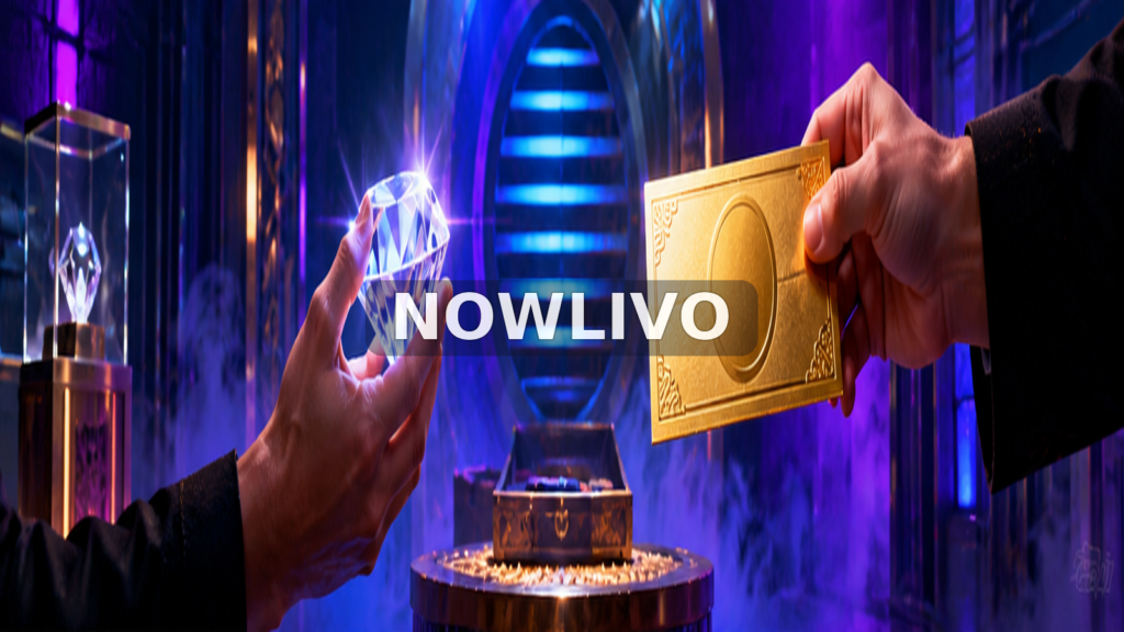 Conceptual illustration of a sparkling diamond and a golden reward card in a blue-purple competition set, representing the Bigg Boss Tamil 10 heist reward