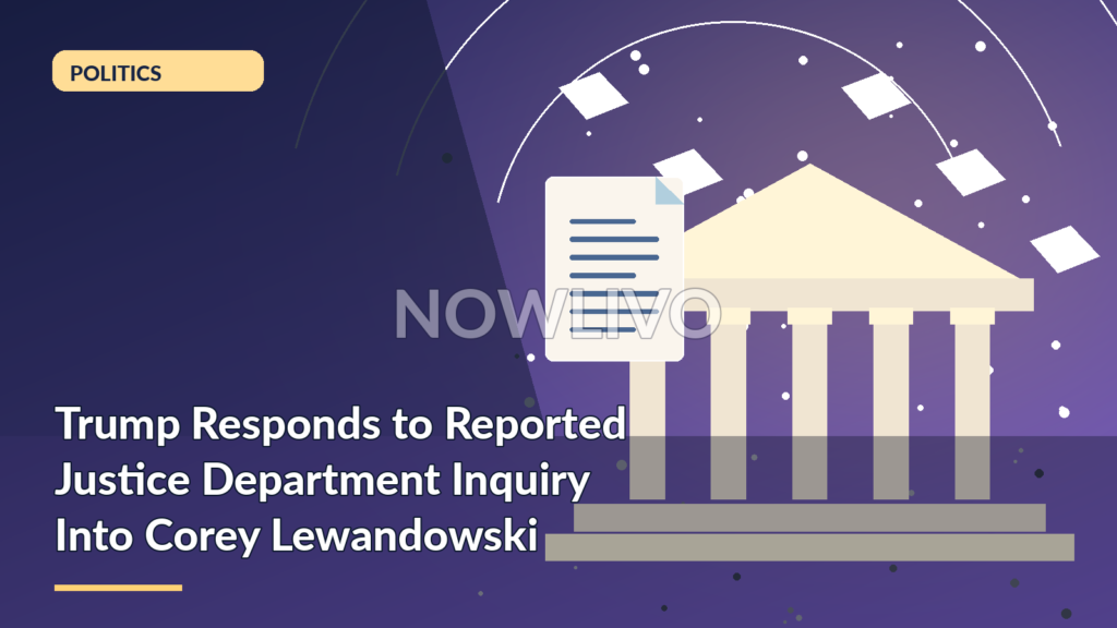 Original NOWLIVO editorial illustration showing DHS headquarters, investigation folders, White House silhouette and magnifying glass.