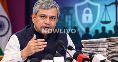 Illustrative composite of Indian IT minister Ashwini Vaishnaw speaking to media, with privacy and justice symbols; not documentary evidence.