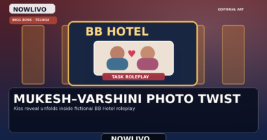 Original conceptual editorial graphic of a BB Hotel set and illustrated photo card with two simplified figures and a heart, labeled TASK ROLEPLAY; not an actual kiss photograph.