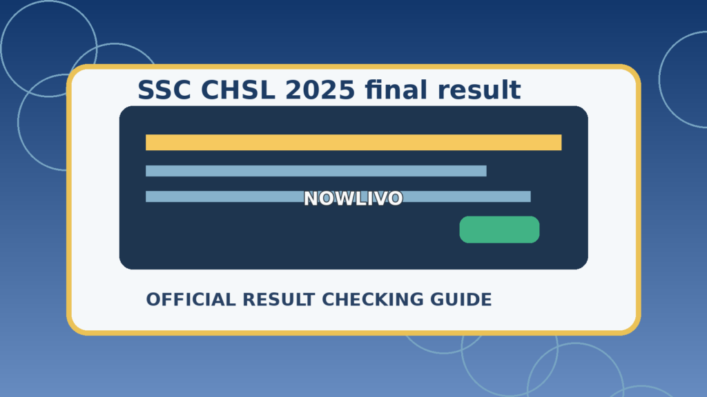 Illustration of a candidate checking SSC CHSL examination results on a computer