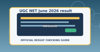 Illustration of a candidate checking UGC NET examination results on a computer