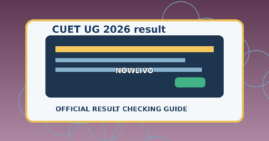 Illustration of a candidate checking CUET UG examination results on a computer
