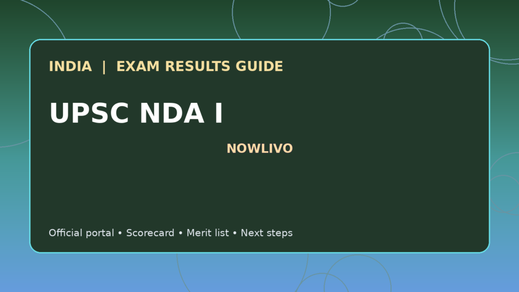 Illustrated NOWLIVO guide to checking UPSC NDA I examination results and official scorecards