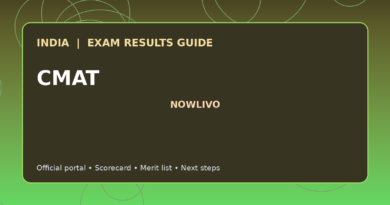 Illustrated NOWLIVO guide to checking CMAT examination results and official scorecards