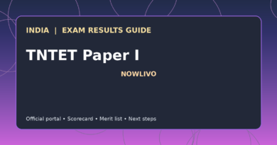 Illustrated NOWLIVO guide to checking TNTET Paper I examination results and official scorecards