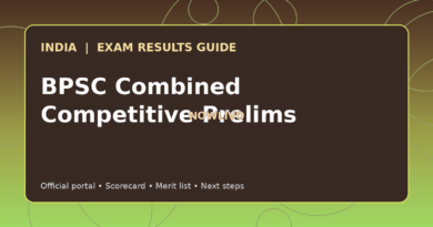 Illustrated NOWLIVO guide to checking BPSC Combined Competitive Prelims examination results and official scorecards