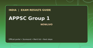 Illustrated NOWLIVO guide to checking APPSC Group 1 examination results and official scorecards