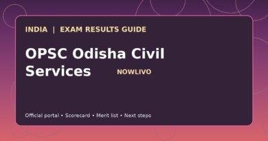Illustrated NOWLIVO guide to checking OPSC Odisha Civil Services examination results and official scorecards