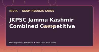 Illustrated NOWLIVO guide to checking JKPSC Jammu Kashmir Combined Competitive examination results and official scorecards